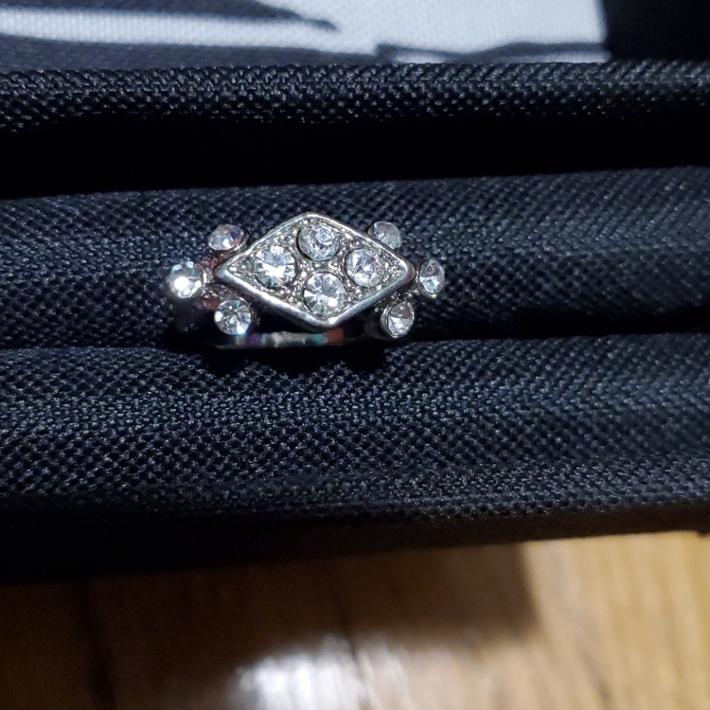 (3 for $10) Faux Diamond Silver Ring
